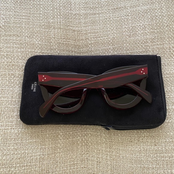 Authentic Celine red oversized sunglasses - Picture 7 of 7